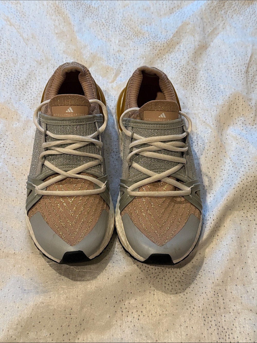 Adidas by Stella McCartney women’s Dusty Pink and Light Gray Sneakers size 8